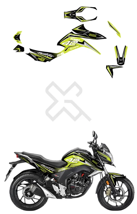 Turbo Edition Full Body Sticker Compatible with Hornet 160R | Made In Premium Gloss Vinyl With FPF(Fade Protection Film), Water Proof, Precut Sticker, Pack of 1 Compatible with Both Side